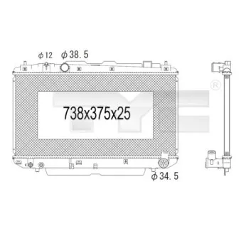 Radiateur, refroidissement du moteur TYC 736-1011