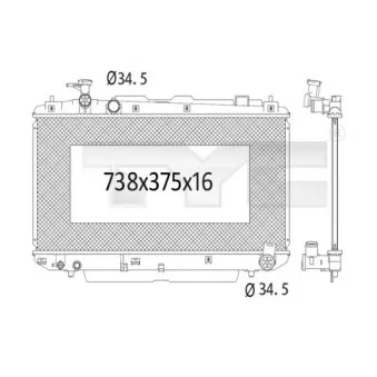 Radiateur, refroidissement du moteur TYC