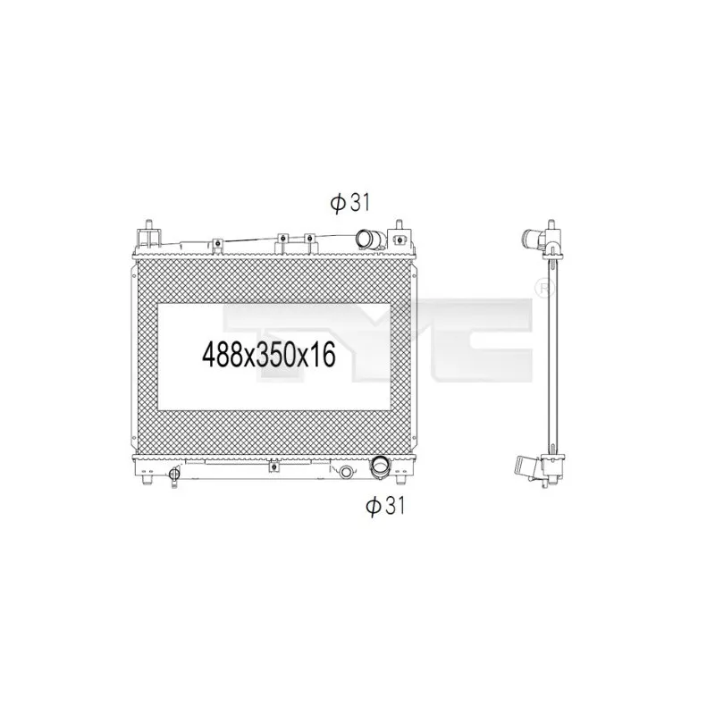 Radiateur, refroidissement du moteur TYC 736-1013