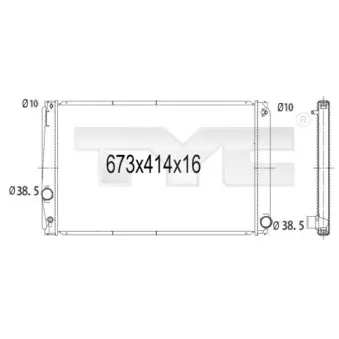 Radiateur, refroidissement du moteur TYC 736-1015
