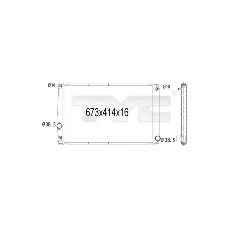 Radiateur, refroidissement du moteur TYC 736-1015