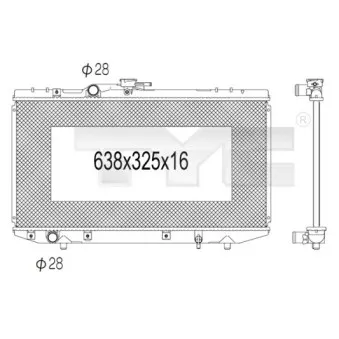 Radiateur, refroidissement du moteur TYC 736-1016