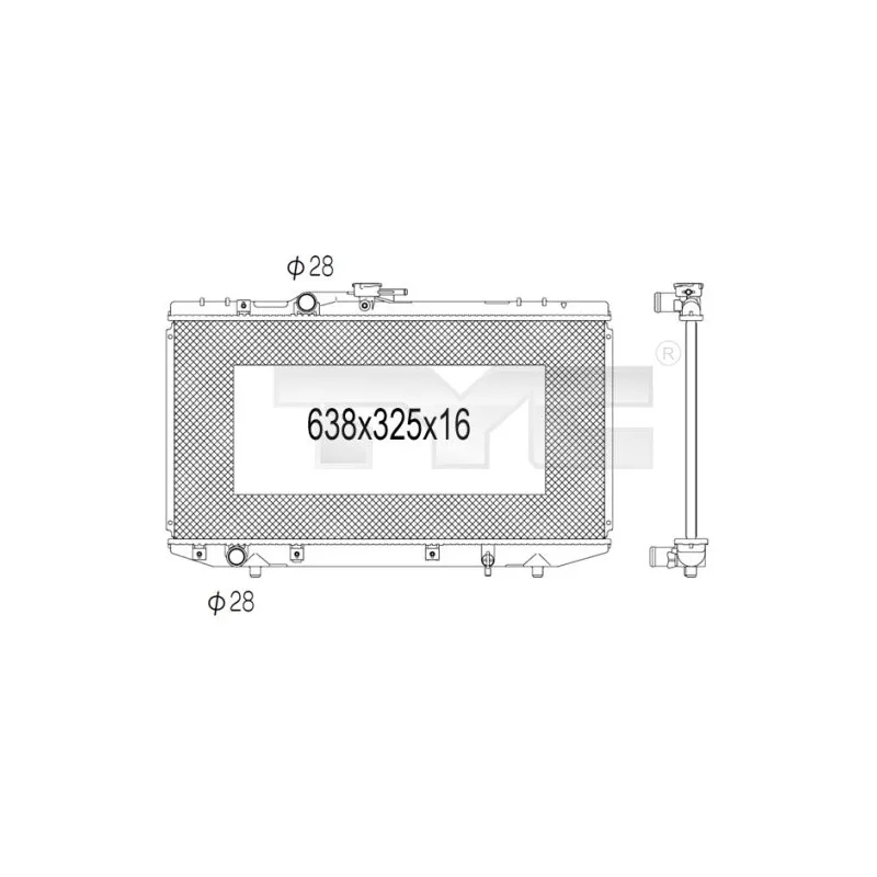 Radiateur, refroidissement du moteur TYC 736-1016