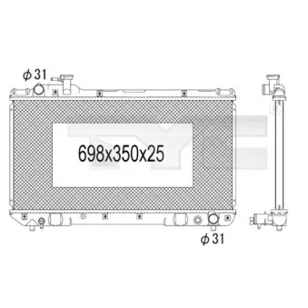 Radiateur, refroidissement du moteur TYC 736-1017