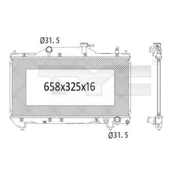 Radiateur, refroidissement du moteur TYC 736-1018