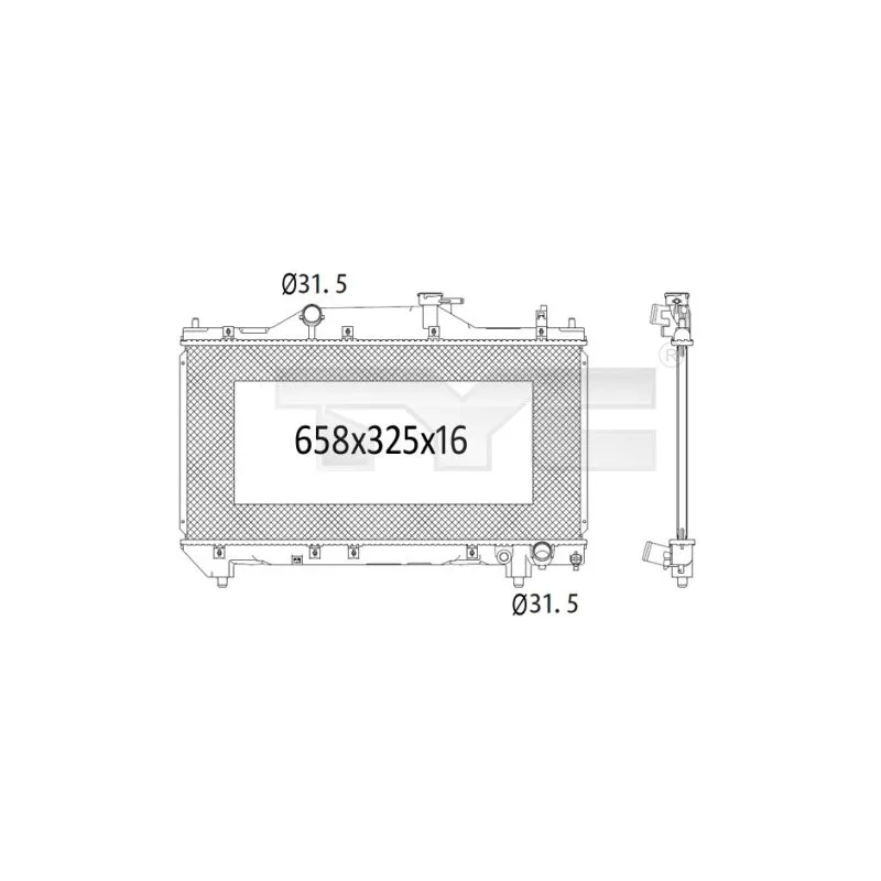 Radiateur, refroidissement du moteur TYC 736-1018