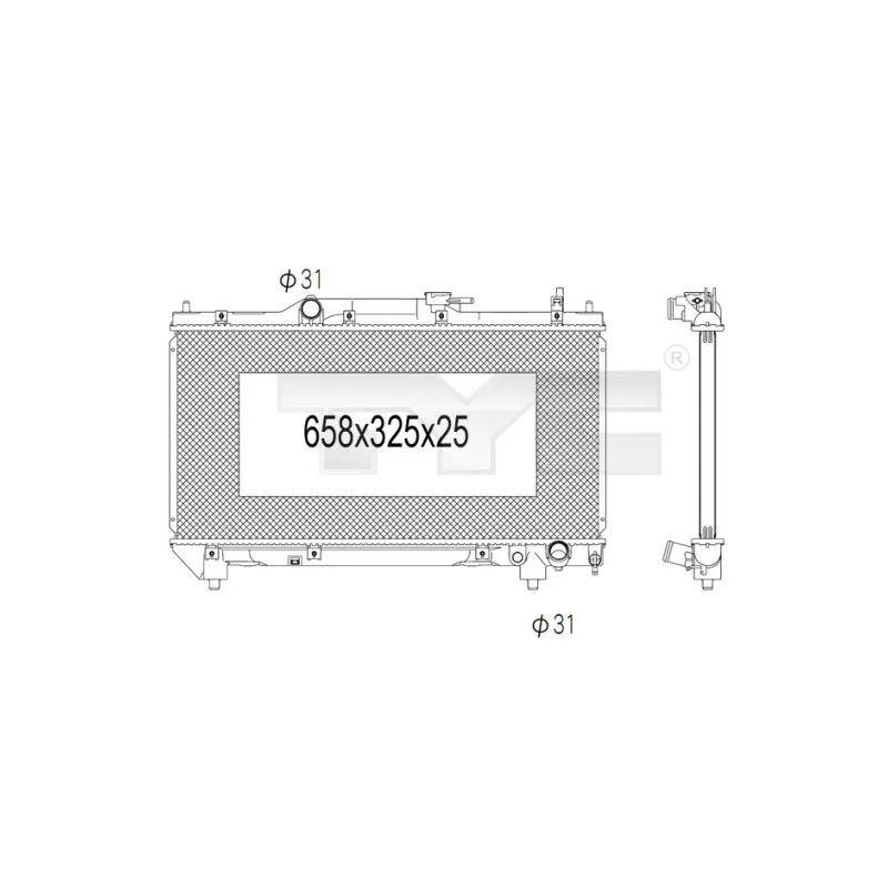 Radiateur, refroidissement du moteur TYC 736-1019
