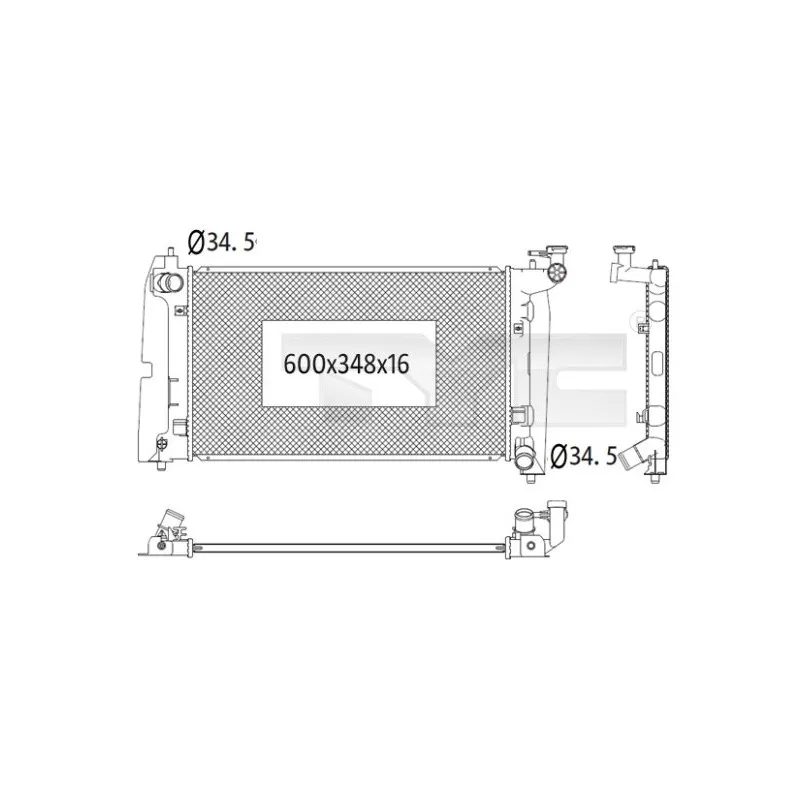 Radiateur, refroidissement du moteur TYC 736-1020