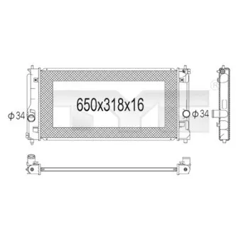 Radiateur, refroidissement du moteur TYC 736-1021