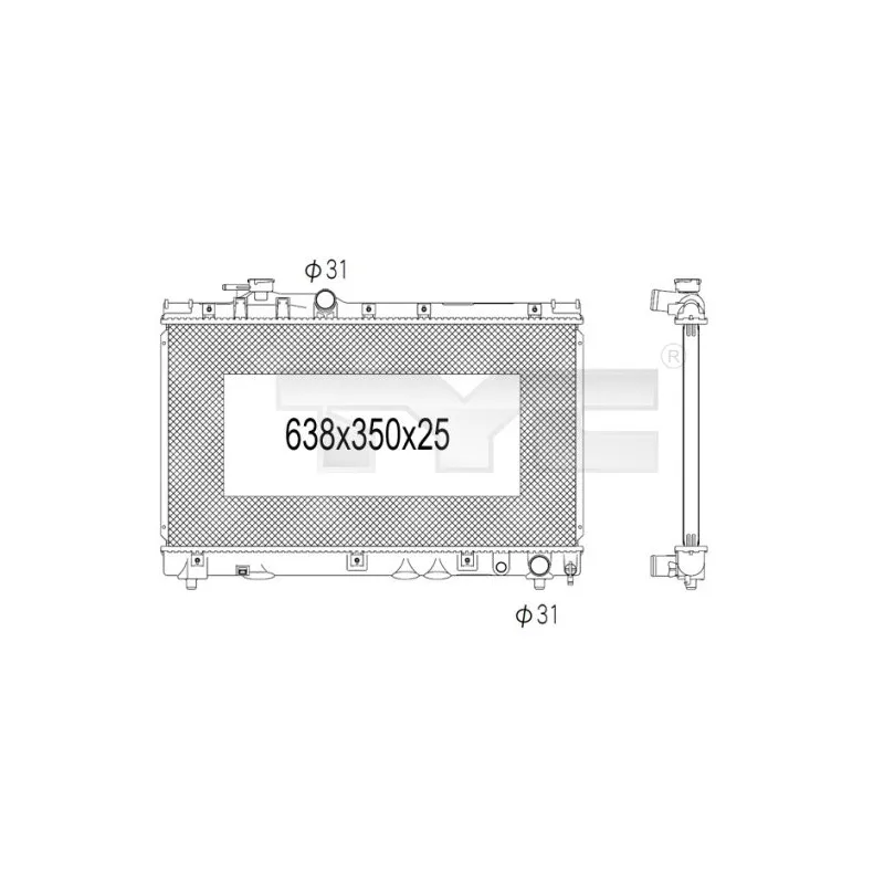 Radiateur, refroidissement du moteur TYC 736-1023