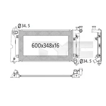 Radiateur, refroidissement du moteur TYC 736-1024