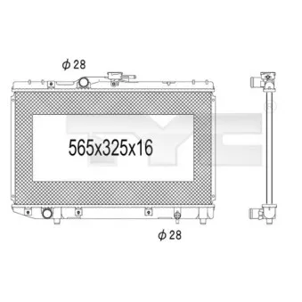 Radiateur, refroidissement du moteur TYC 736-1026