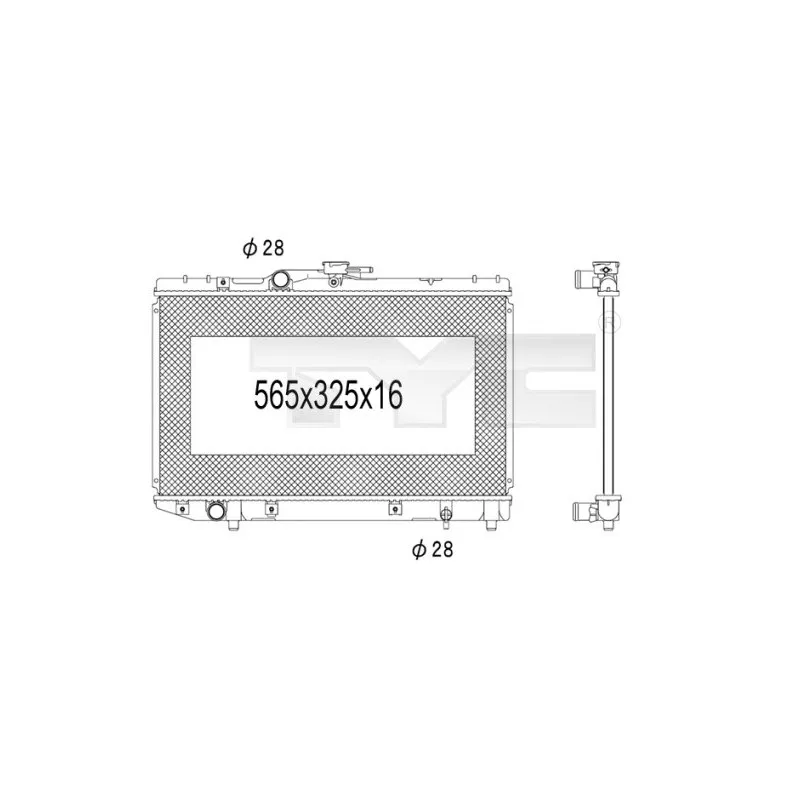 Radiateur, refroidissement du moteur TYC 736-1026