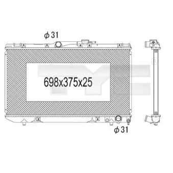 Radiateur, refroidissement du moteur TYC 736-1027