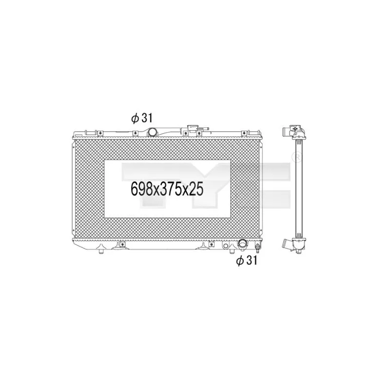 Radiateur, refroidissement du moteur TYC 736-1027