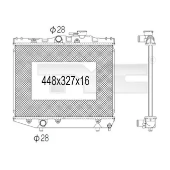 Radiateur, refroidissement du moteur TYC 736-1029