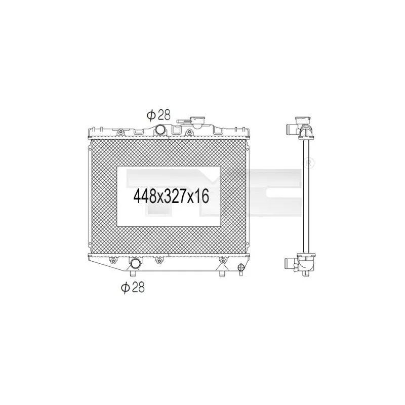 Radiateur, refroidissement du moteur TYC 736-1029