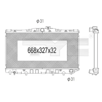Radiateur, refroidissement du moteur TYC 736-1030