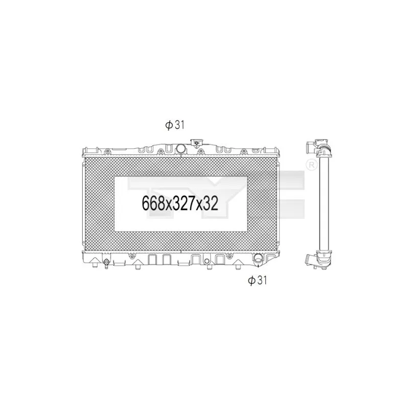Radiateur, refroidissement du moteur TYC 736-1030
