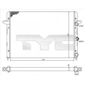 Radiateur, refroidissement du moteur TYC