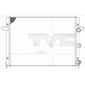 Radiateur, refroidissement du moteur TYC 737-0006