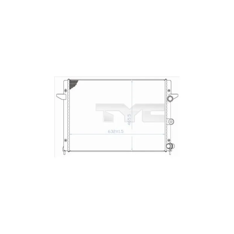 Radiateur, refroidissement du moteur TYC 737-0006
