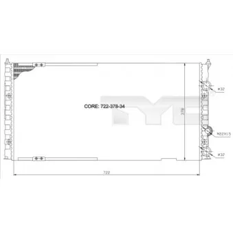 Radiateur, refroidissement du moteur TYC 737-0011