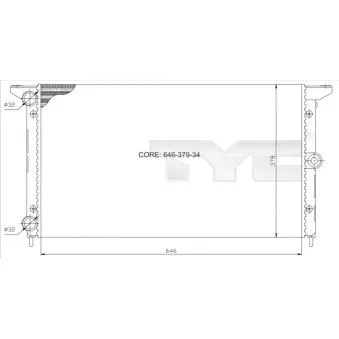 Radiateur, refroidissement du moteur TYC
