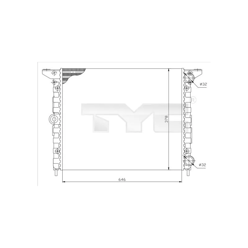 Radiateur, refroidissement du moteur TYC 737-0015