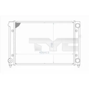 Radiateur, refroidissement du moteur TYC 737-0018