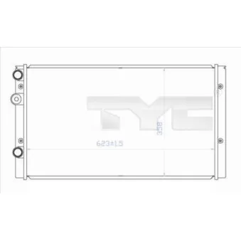 Radiateur, refroidissement du moteur TYC 737-0023