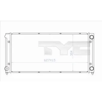 Radiateur, refroidissement du moteur TYC 737-0034