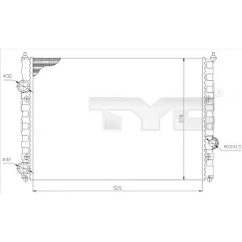 Radiateur, refroidissement du moteur TYC 737-0036