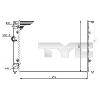 Radiateur, refroidissement du moteur TYC 737-0039