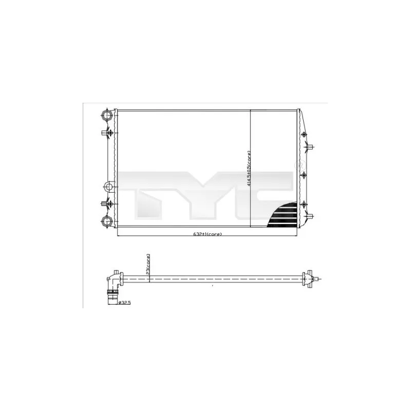 Radiateur, refroidissement du moteur TYC 737-0041