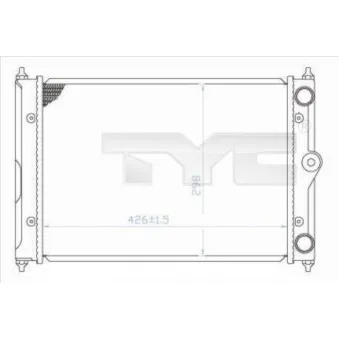 Radiateur, refroidissement du moteur TYC 737-0044