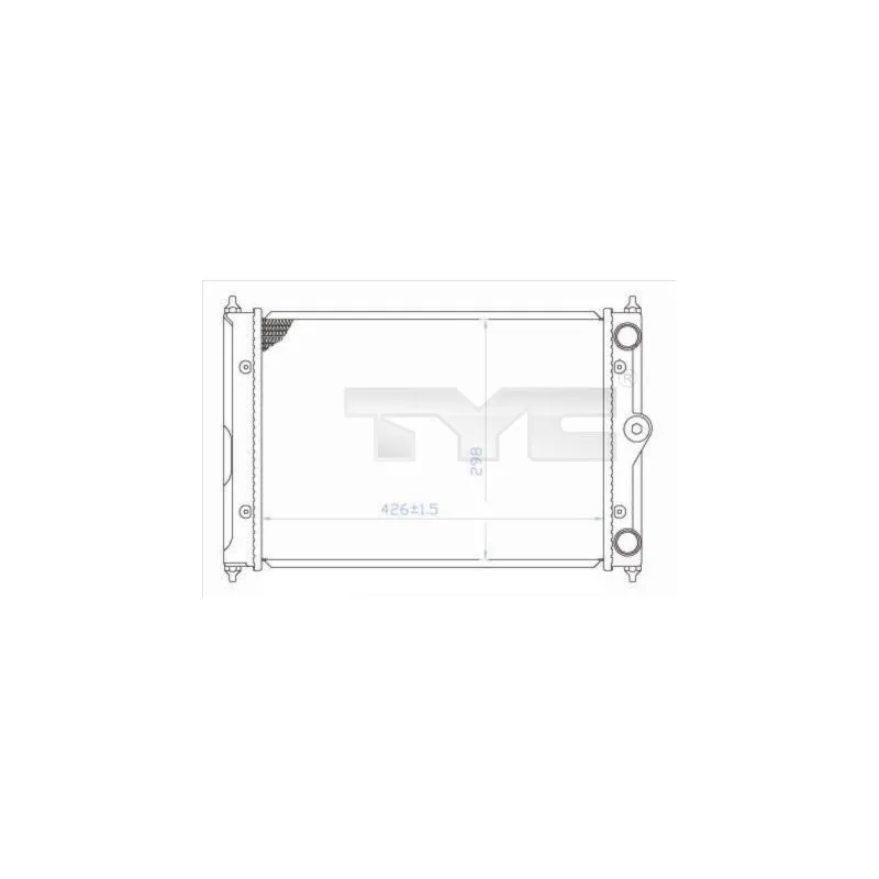 Radiateur, refroidissement du moteur TYC 737-0044