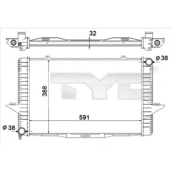 Radiateur, refroidissement du moteur TYC 738-0001