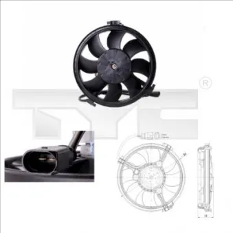 Ventilateur, refroidissement du moteur TYC 802-0002