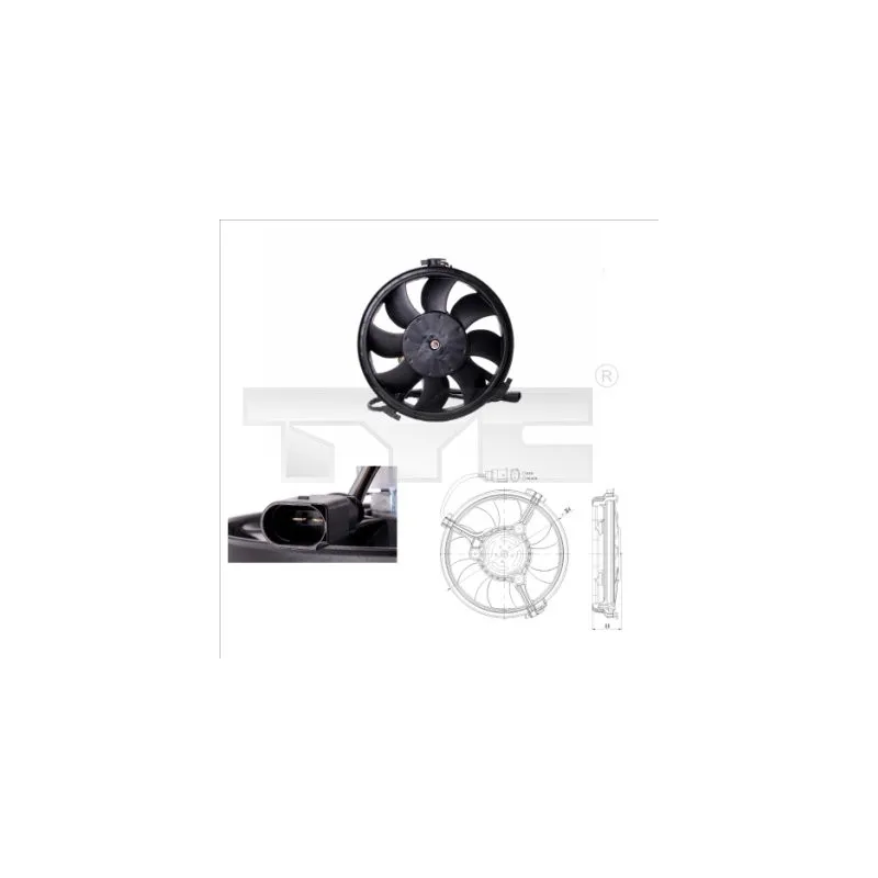 Ventilateur, refroidissement du moteur TYC 802-0002