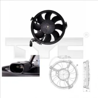 Ventilateur, refroidissement du moteur TYC 802-0003