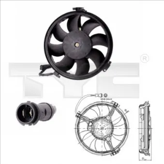 Ventilateur, refroidissement du moteur TYC 802-0004