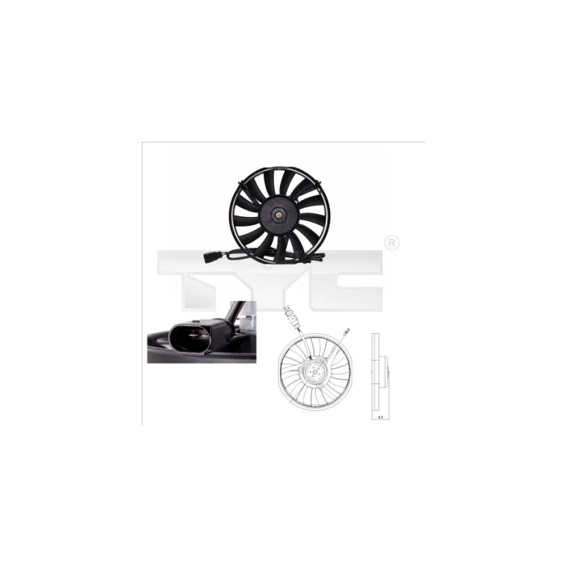 Ventilateur, refroidissement du moteur TYC 802-0008