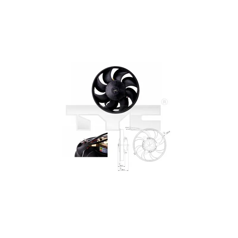 Ventilateur, refroidissement du moteur TYC 802-0010