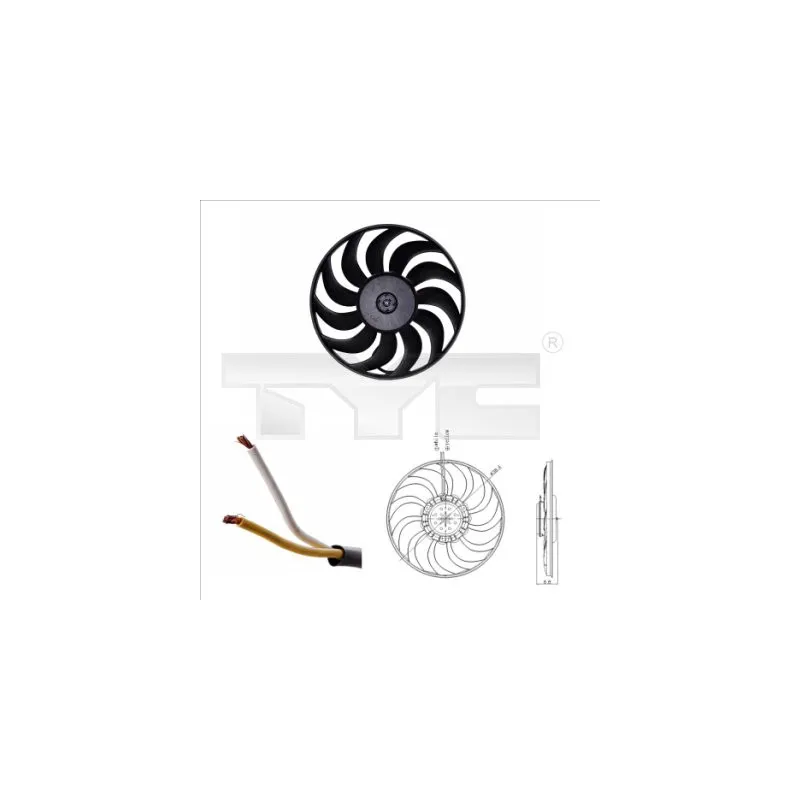 Ventilateur, refroidissement du moteur TYC 802-0051