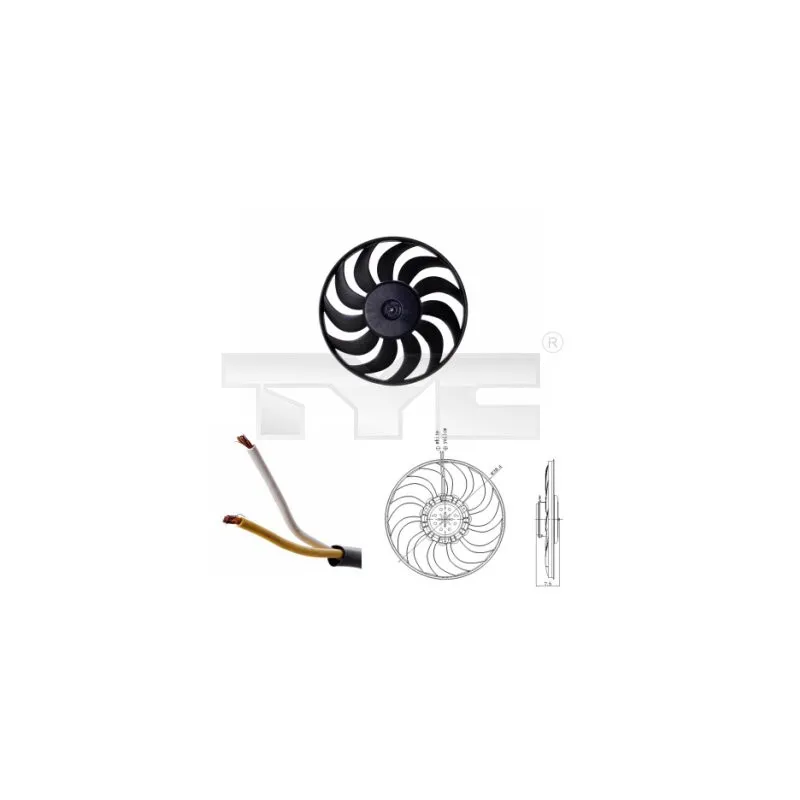 Ventilateur, refroidissement du moteur TYC 802-0052