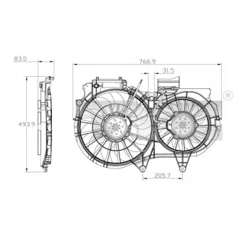 Ventilateur, refroidissement du moteur TYC 802-0053