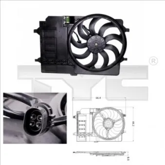 Ventilateur, refroidissement du moteur TYC 803-0001