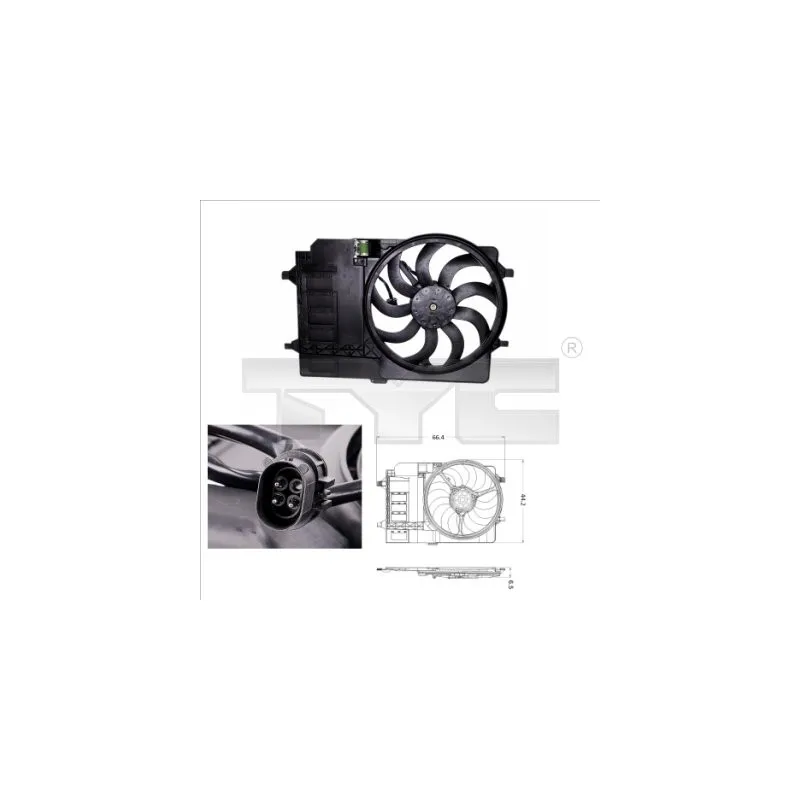 Ventilateur, refroidissement du moteur TYC 803-0001