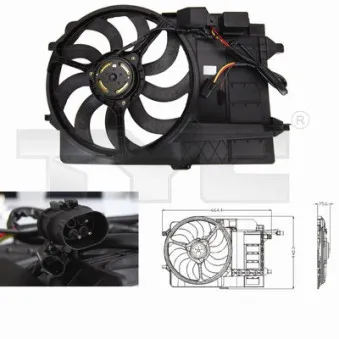 Ventilateur, refroidissement du moteur TYC 803-0002